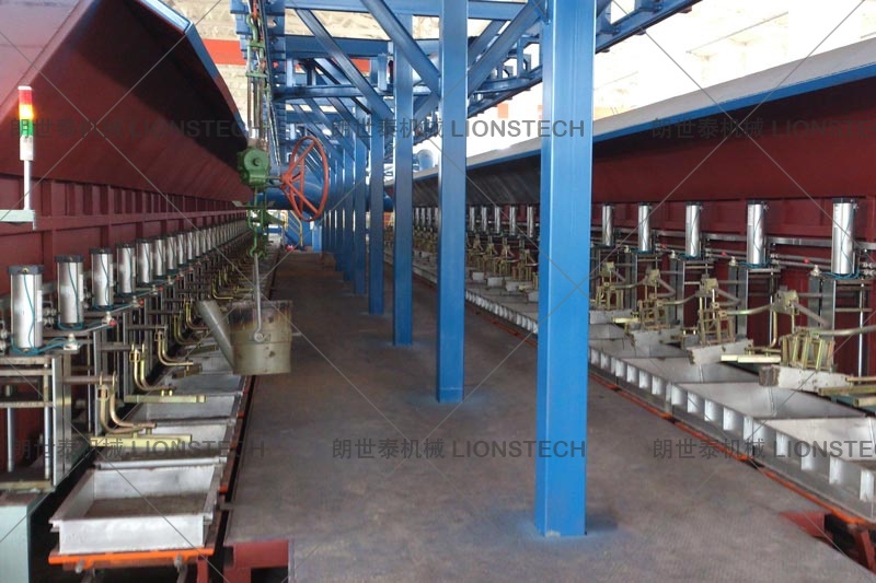 Mechanical compaction type shell molding line